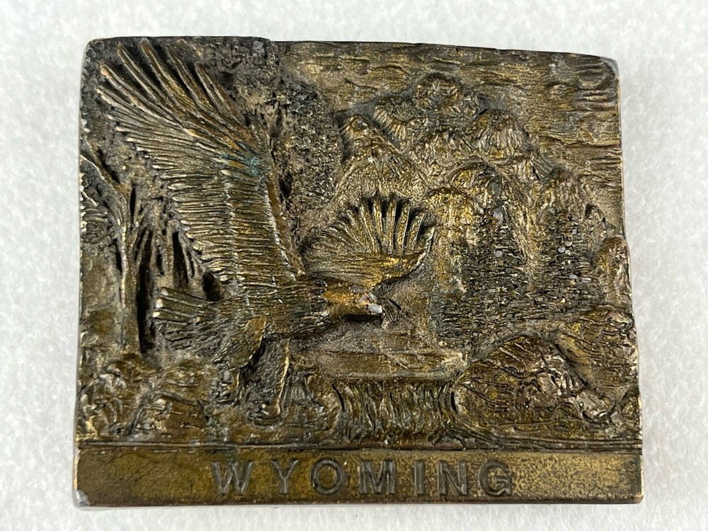 Handmade 1979 American Eagle Wyoming Belt Buckle by SPEC CAST 5779