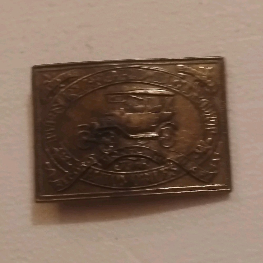 Bronze Metal Rectangular Vehicle Design Western Belt Buckle Fits 1.5 in Belt