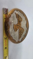 Vintage Silver Plate and Brass EAGLE Western Style Beautiful