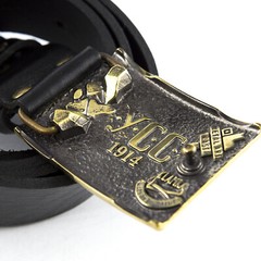 Brass belt buckle Rampant Lion, Royal coat of arms, Lion, Galicia belt buckle