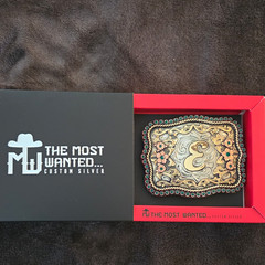 The Most Wanted Custom Silver Western Floral Monogram Belt Buckle