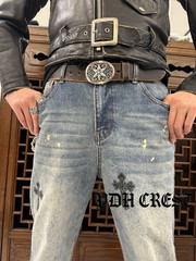 Gothic Star Belt Buckle Silver Tone Ornate Oval Biker 2.4oz【DDKRO】
