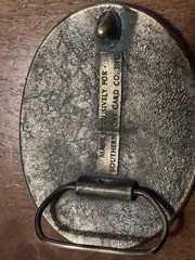 Nashville Belt Buckle Oval Country Music Guitar Banjo Fiddle Brass Tone