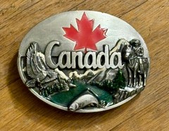 Canada Flag Siskiyou Canadian Maple Leaf Wildlife Metal Fashion Belt Buckle