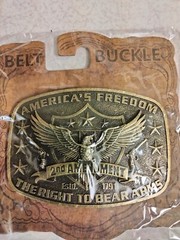 America&rsquo;s Freedom, 2ND Amendment, The Right To Bear Arms, Est. 1791, Belt Buckle