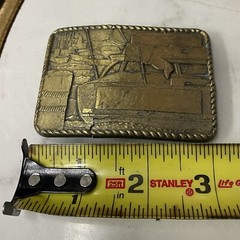 Vintage 70&rsquo;s ~ BOATING / MARINA ~ Antique Brass USA Handcrafted Belt Buckle ~