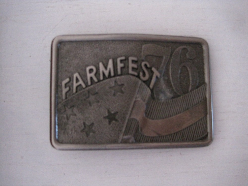 NOS Lewis Buckle Co FARMFEST 1976 America&rsquo;s Salute to Agriculture Belt Buckle