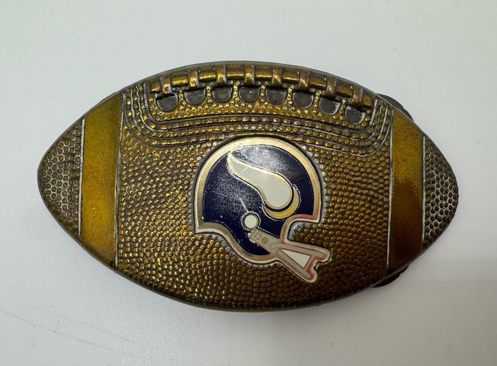VINTAGE 1979 MINNESOTA VIKINGS BELT BUCKLE OFFICIAL LICENSED PRODUCT