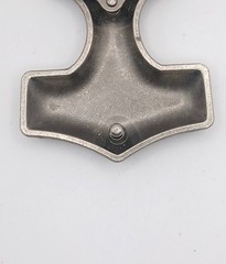 Viking Thor&rsquo;s Hammer Mjolnir Belt Buckle Silver Tone Norse Mythology Accessory