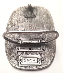 Metal Police Belt Buckle by Buckle Bakery 1988 #1654 Made in USA Serve & Protect