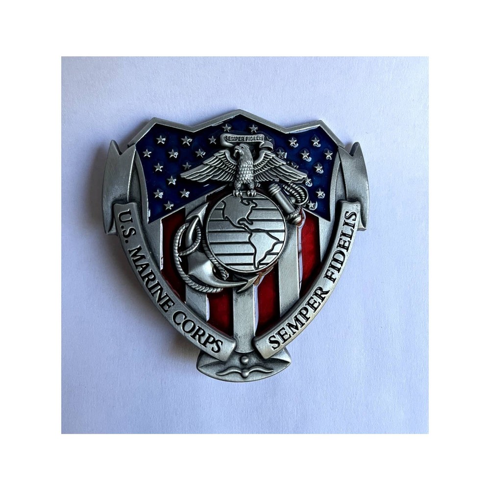 United States Marine Corps Semper Fidelis Shield Belt Buckle