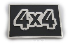 Men Women Fashion Belt Buckle Silver Black Metal 4X4 Four By Four Offroad Biker