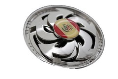 Men Women Silver Metal Belt Buckle Round Spinning Arrows Spain Flag Circle Shape