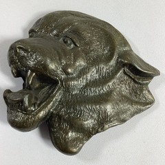 1970s MBCI Mountain Lion Head Brasstone Belt Buckle Vintage