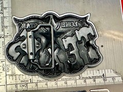 Texas The Lone Star State Cowboys TX Longhorn Raised 4&Prime; Buckle Rage Belt Buckle