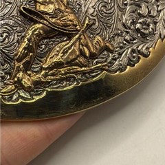 Award Design Medals Cowgirl Western Rodeo Belt Buckle Silver Gold 24KP