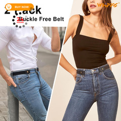 WHIPPY 2 Pack Buckle Free Comfortable Large Size: 32&Prime;-48&Prime;, A-black/Coffee