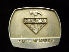 Vintage Handyman Club Of America Life Member Belt Buckle 1996