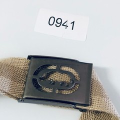 Ecko Belt Rhino Size 29 Metal Flip Buckle Tan Khaki Woven