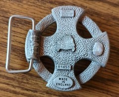 Celtic Cross Silver Tone Belt Buckle Bulldog Buckle Co. 1995 Made In England