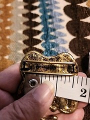 Vintage Gold Tone Buckle Beautiful Details Two Piece Buckle Unisex