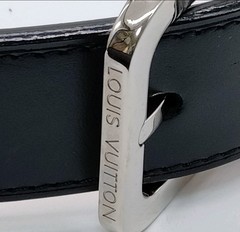 RARE Authentic Louis Vuitton Belt Black Metal STUNNING 30 Waist