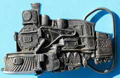 Train Locomotive Belt Buckle The Great American Buckle Co. Chicago 1981