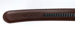 Golf Belt Buckle & Brown Leather Belt Removable Magnetic Ball Marker Rachet