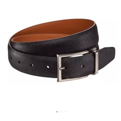 Walter Hagen Reversible Belt Black Leather Silver Buckle Men&rsquo;s Size Medium