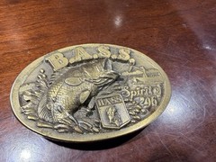 Vintage B.A.S.S. Spirit of &rsquo;96 Bass Anglers Sportmans Society Belt Buckle Adult