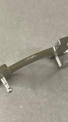 Silver H Buckle 40mm 1.5` Glossy Silver Hardware Belt Buckle