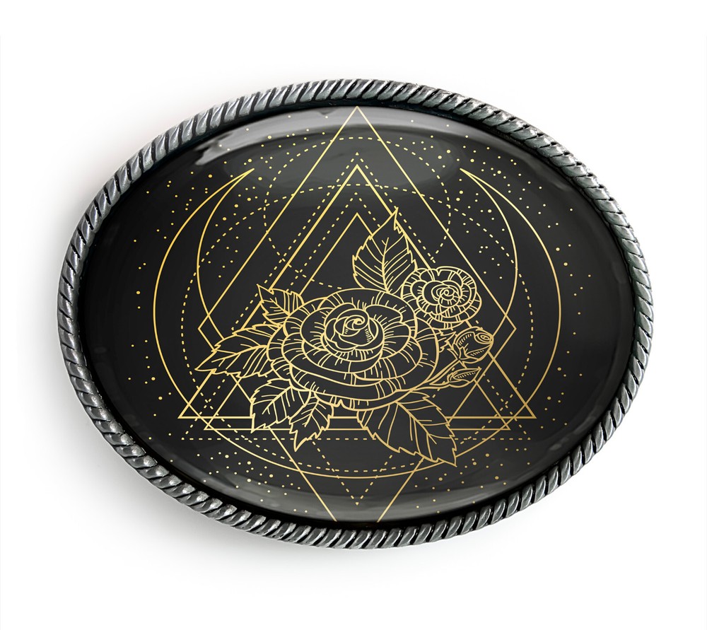 Sacred Geometry Belt Buckle – Mystic Rose Esoteric Belt Buckle – 14