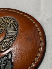 Torel Leather Ram Mountain Goat Belt Buckle Oblong