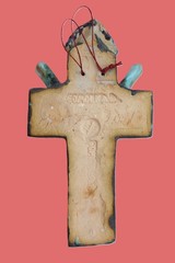 Wall Cross Jesus cross Pottery Studio Stoneware ceramic Hand Craft Canada