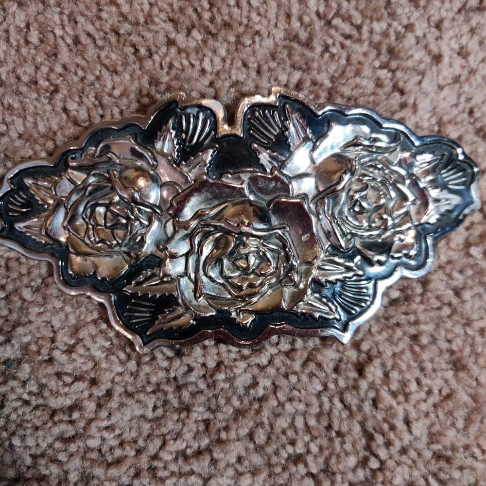 Triple Rose Belt Buckle Y2K Famous Stars & Straps Travis Barker Blink 182