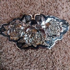 Triple Rose Belt Buckle Y2K Famous Stars & Straps Travis Barker Blink 182