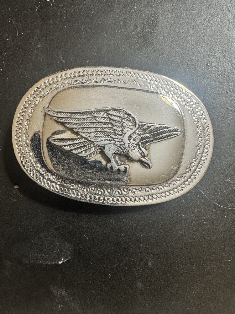 Flying Eagle Silver Metal Finish Belt Buckle