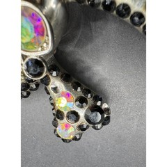 Pirate Skull Head Crossbones with Rhinestone Accent Gothic Punk Belt Buckle