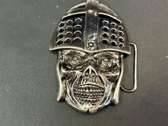 Knights Helmet & Skull Belt Buckle Medieval Armor Design Belt Buckle