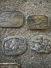 VTG 80s 1990s Kansas Western Belt Buckle Eagle Belt Buckle Lot Of 7 Bird City
