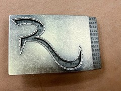 Rock & Republic R Logo America Jeans Brand Advertising Promotional Belt Buckle