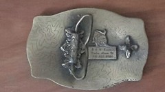 Going Great Getty Truck Stop George Lindsey Belt Buckle, NEW! Collectible
