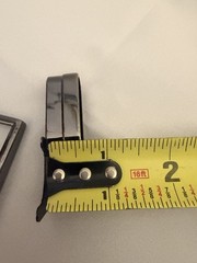 Belt Buckle 1.25” Belt Making Replacement Single Prong Black Gun Metal + Loop