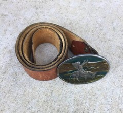 BERGAMOT BRASS WORKS Buckle 1977 SISKIYOU & ARROYO GRANDE LEATHER & BUCKLE CO&rsquo;S