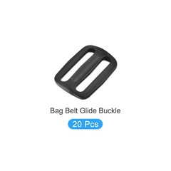 Bag Belt Glide Buckle (2cm/0.8&Prime;) 20Pcs, Plastic Adjustable Buckle Fasteners