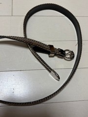 GUCCI Pre-Owned Silver Thin Leather Belt