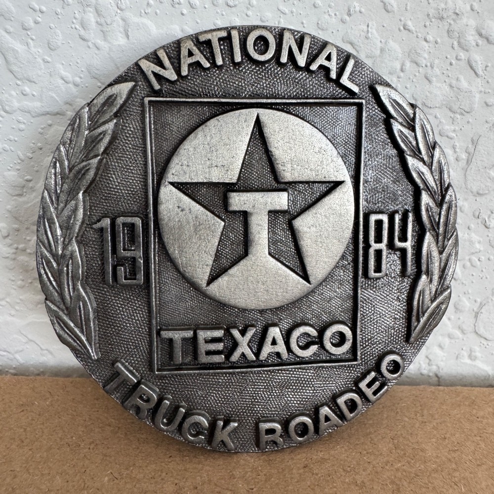Vintage Texaco National Truck Rodeo 1984 Belt Buckle