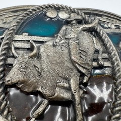 Vintage Bergamot Brass Works Championship Rodeo Belt Buckle 1980 Made in USA