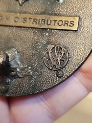 Vintage 1976 Western Cow Stamped G & H Metal Brass ? Belt Buckle