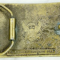 Vintage 1982 Great American Buckle Co Southern Outdoors Magazine Belt Buckle